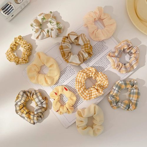 韩版大肠发圈少女粉色系扎头发皮筋毛绒发圈布艺发绳肥肠头绳发饰