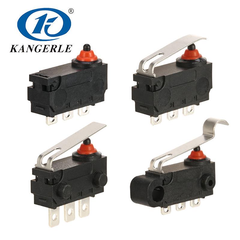 防水微动开关KW2系列样品 汽车微动开关防水 带电阻充电枪开关