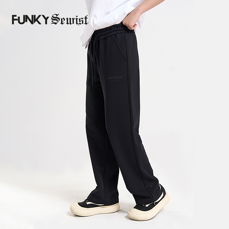 FUNKY SEWIST韩国潮牌长裤纯棉宽松直筒裤休闲男女阔腿运动裤子