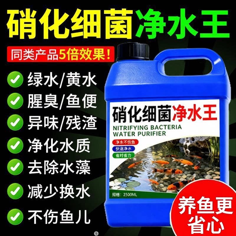 硝化细菌净水王观赏鱼缸净化水质稳定剂鱼池锦鲤除藻分解鱼粪液#