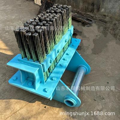 隧道仰拱钢刷 挖掘机改装钢丝刷及配件 双排三排加锁套钢刷