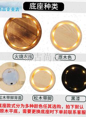 光玻璃罩透明展示盒人偶圣诞树积木手模桌面摆S件手办带灯防尘罩.