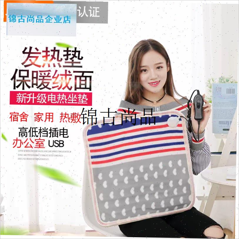 电加热坐垫办公室小坐q垫加热椅垫卡通电热坐垫发热屁垫插电式暖,