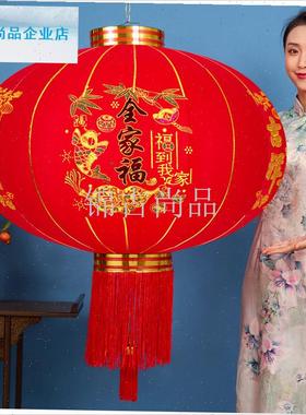 026新款新年灯笼装饰福字防雨CLED春节户外灯笼大门口一对.