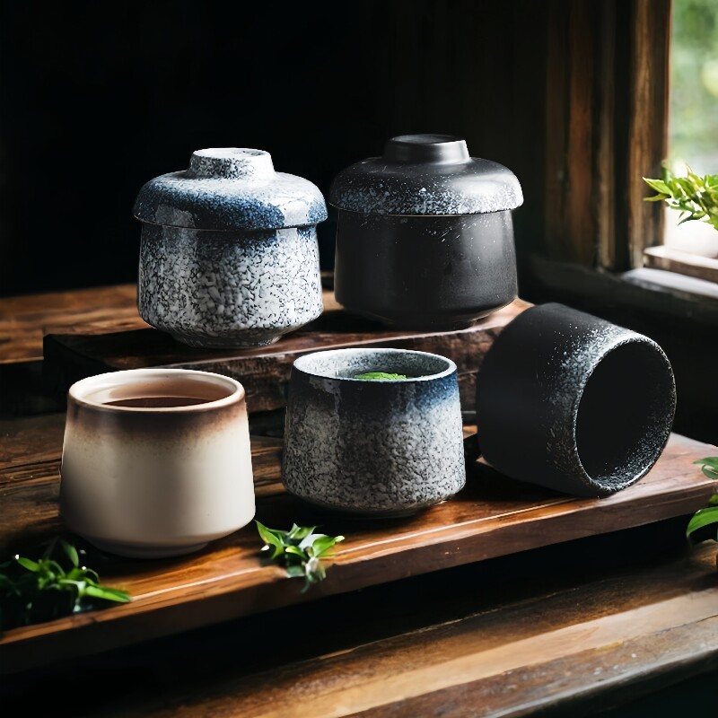 日式抹茶杯寿司店餐厅陶瓷水杯图片