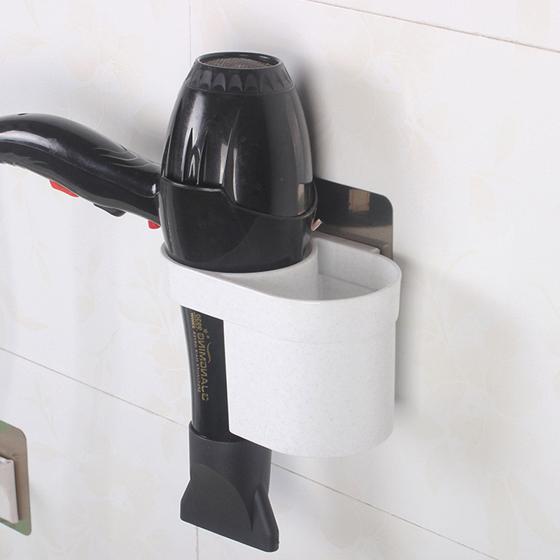 吹风机固定器吹风机置物收纳层架浴室免打孔化妆室壁挂家用吹风机
