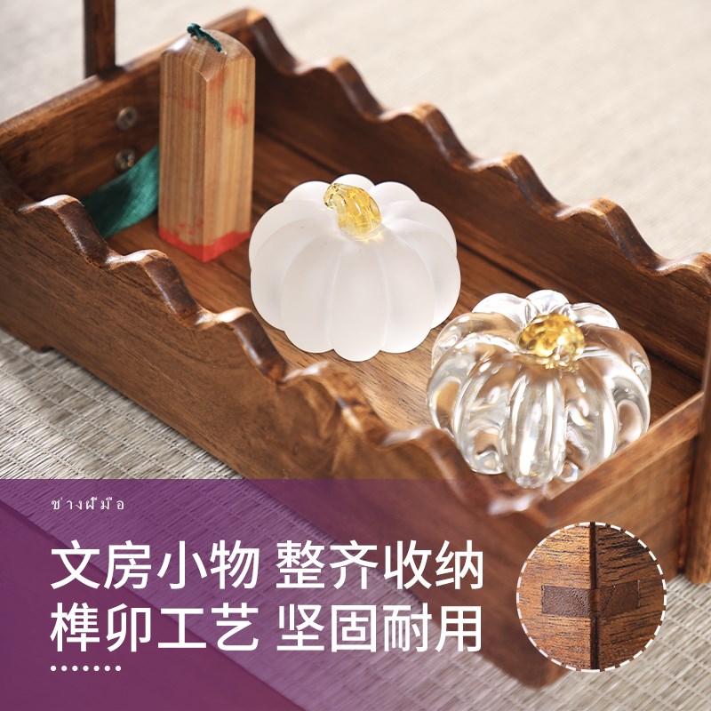 异丽实木毛笔笔架古风挂架文房书法置物架毛笔架笔挂定制礼物图片