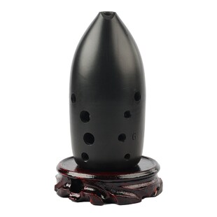 踏古陶埙十孔演奏黑陶埙双腔笔筒专业古埙乐器初学者自学民族乐器