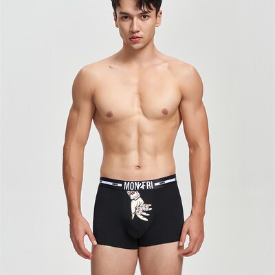 mon2fri男士内裤卡通创意个性趣味潮四角裤送男生情侣礼物礼盒