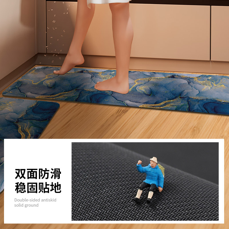 硅藻泥厨房地垫吸水防滑防油脚垫防水免洗可擦家用地毯耐脏垫定制