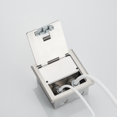 家用净水器快插水管接头管线接口不锈钢面板开启式 客厅墙壁地插座