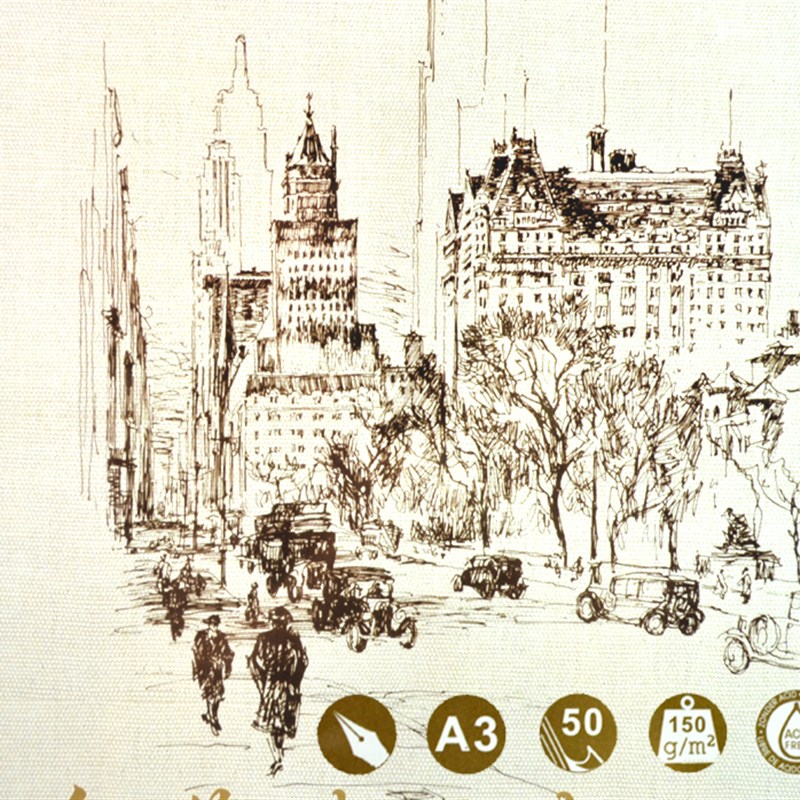 大千钢笔速写本素描本线圈装帧绘画马克笔本加厚150gA4/A3x50张