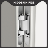 隐形门合页自动关门液压缓冲二维可调木门无尾杆带90度定位暗铰链