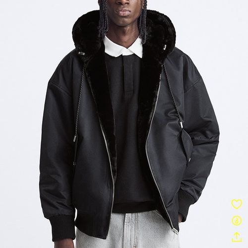 柜699!秋季新品男装两面穿飞行员夹克ZA3833310 800男士加绒外套