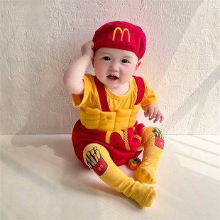 6一12月婴儿夏装洋气小套装夏季男孩分体一岁半宝宝衣服女小童春