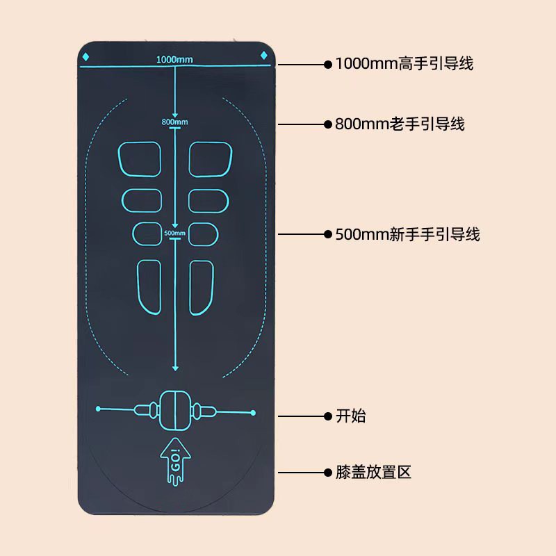 健腹轮专用防滑回弹跪垫男士卷腹