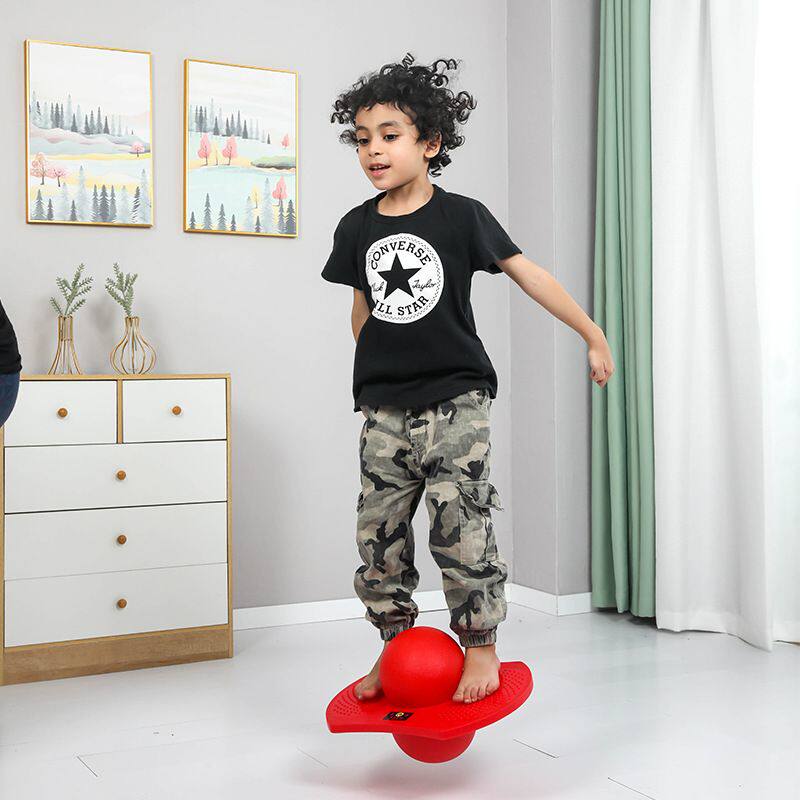 儿童弹力跳跳球平衡球脚踩半圆蹦蹦球成人减肥室内幼儿园弹跳球