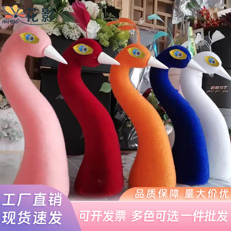 仿真孔雀头模型道具摆盘装饰品