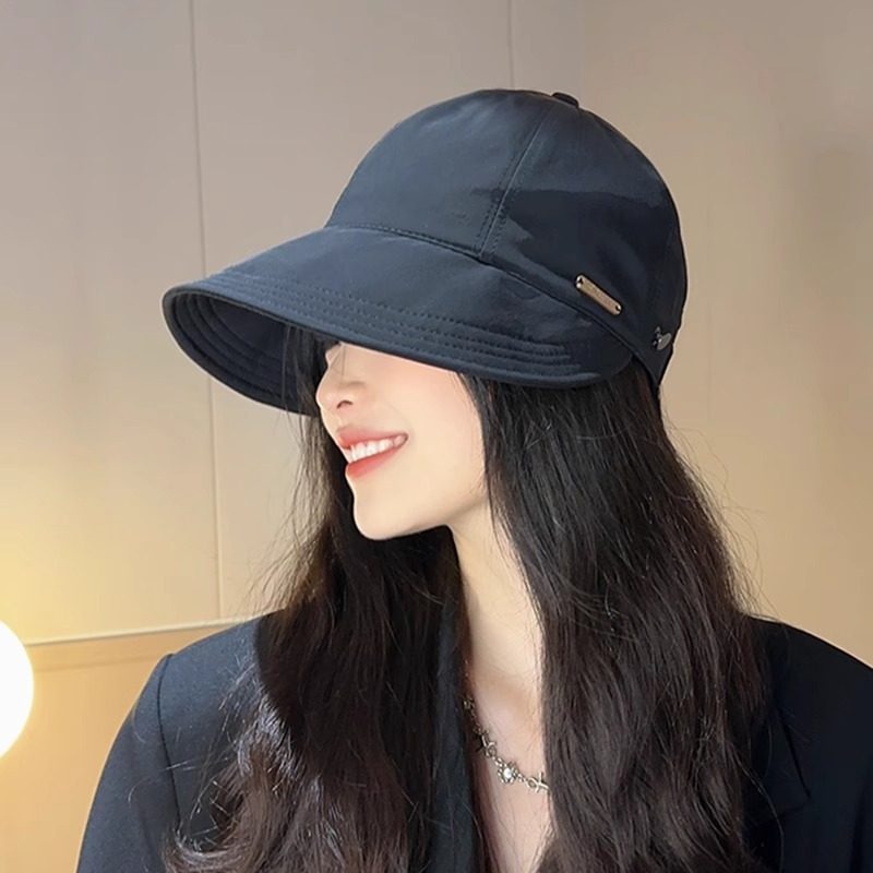 赵露思同款渔夫帽鸭舌帽网红春夏防晒紫外线遮阳帽素颜帽子宽檐