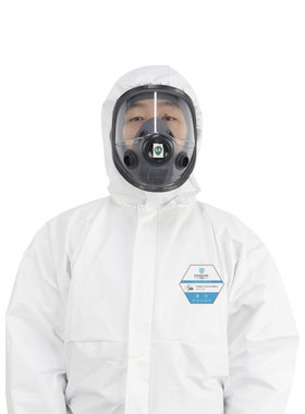 汉盾 HD-BP616 白色带帽连体式限次性工业防护服【无面罩】