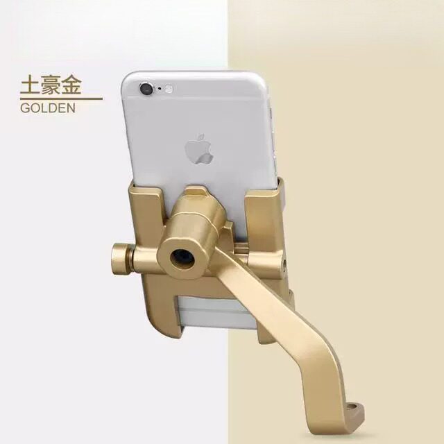 快递外卖摩托车电动车送餐反光镜手机架全铝合金导航金属手机支架