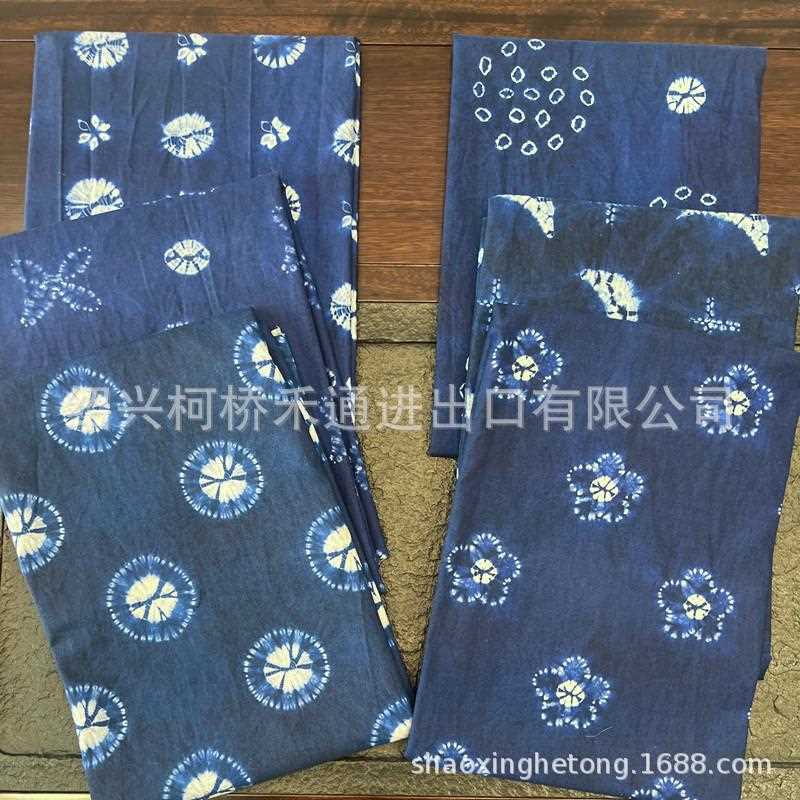 新款直销纯棉数码直喷印花 仿扎染布料传统DIY手工旗袍桌布茶席服