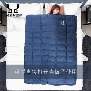 羽绒睡袋户外大人露营加厚保暖零下30度20度防寒成人鹅绒冬季双人