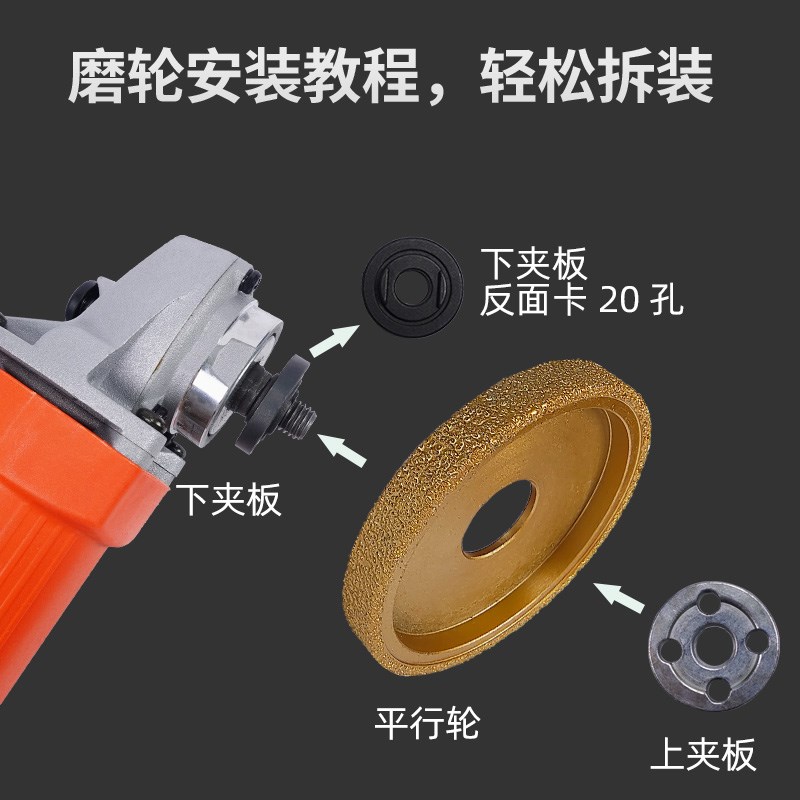 金刚石磨轮瓷砖楼梯踏步石材大理石防滑开槽轮罗马槽混凝土开槽片