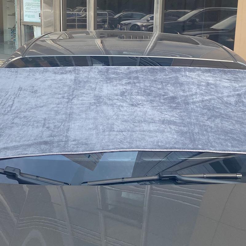 60*180灰色擦车巾加大加厚纬编洗车毛巾易吸水不易留痕清洁布