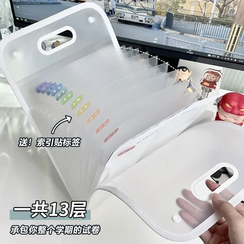A4手提文件夹试卷袋学生多层大容量风琴包/事务包