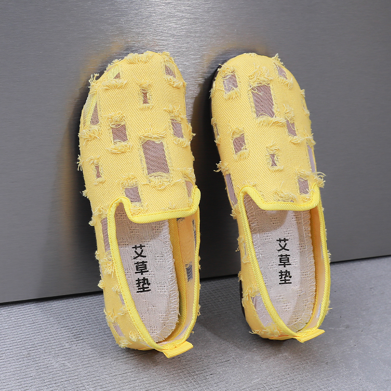 老北京布鞋透气百搭软底单鞋包头网纱平底一脚蹬女鞋浅口夏季凉鞋