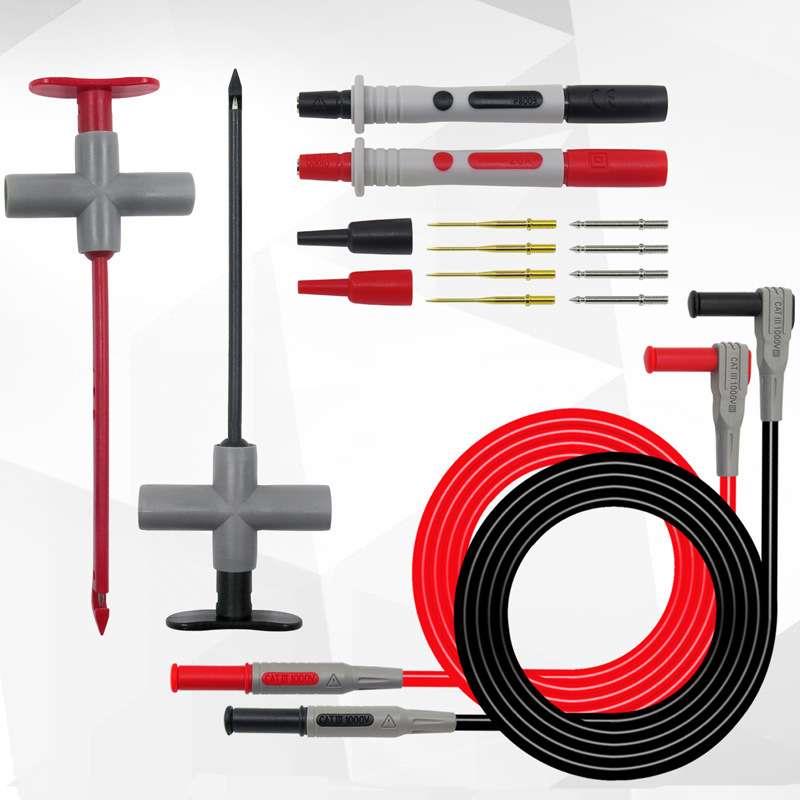 万用表表笔4mm香蕉插头可拆换多功能探针汽修免破线无损刺破探钩