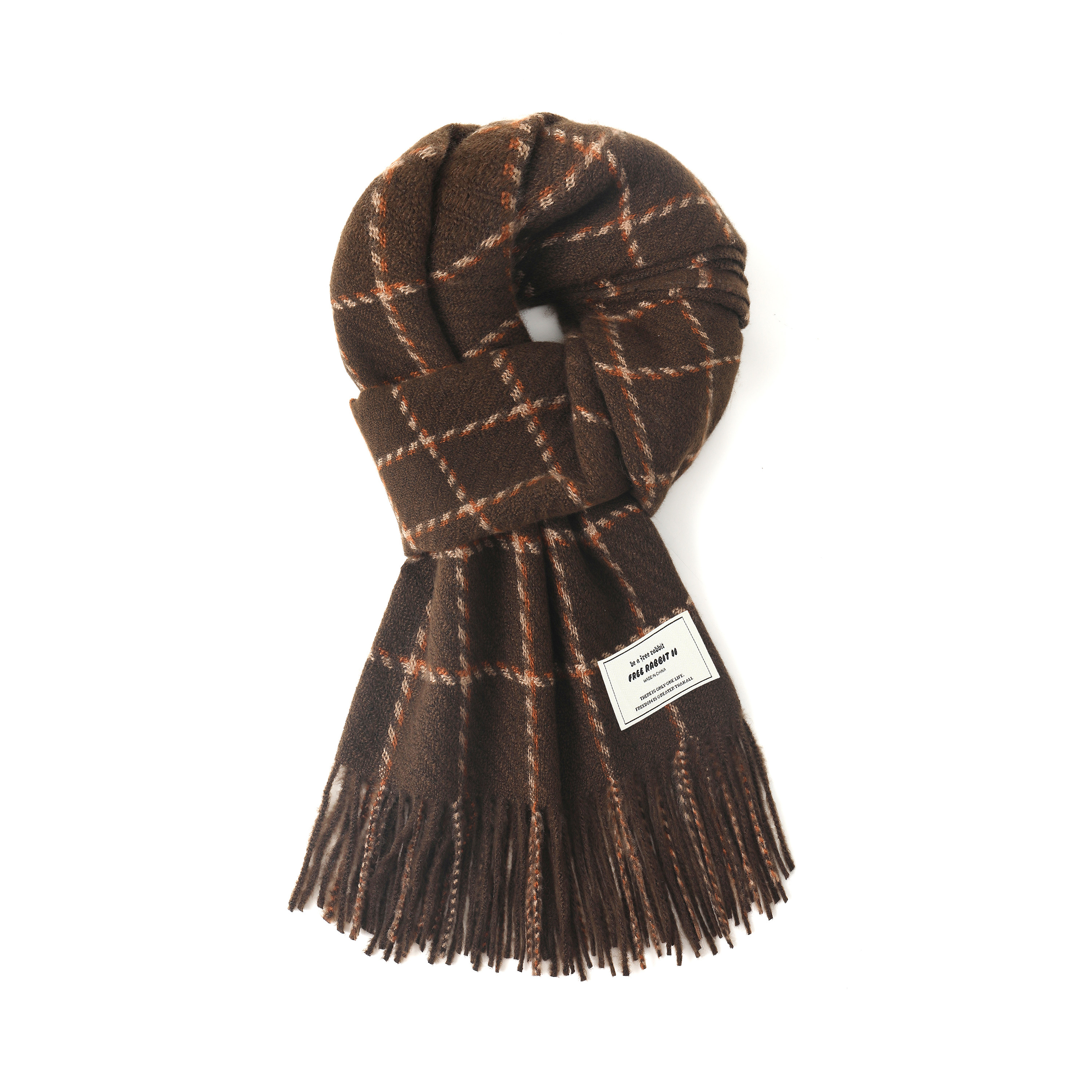 秋冬慵懒复古格子披肩保暖围巾