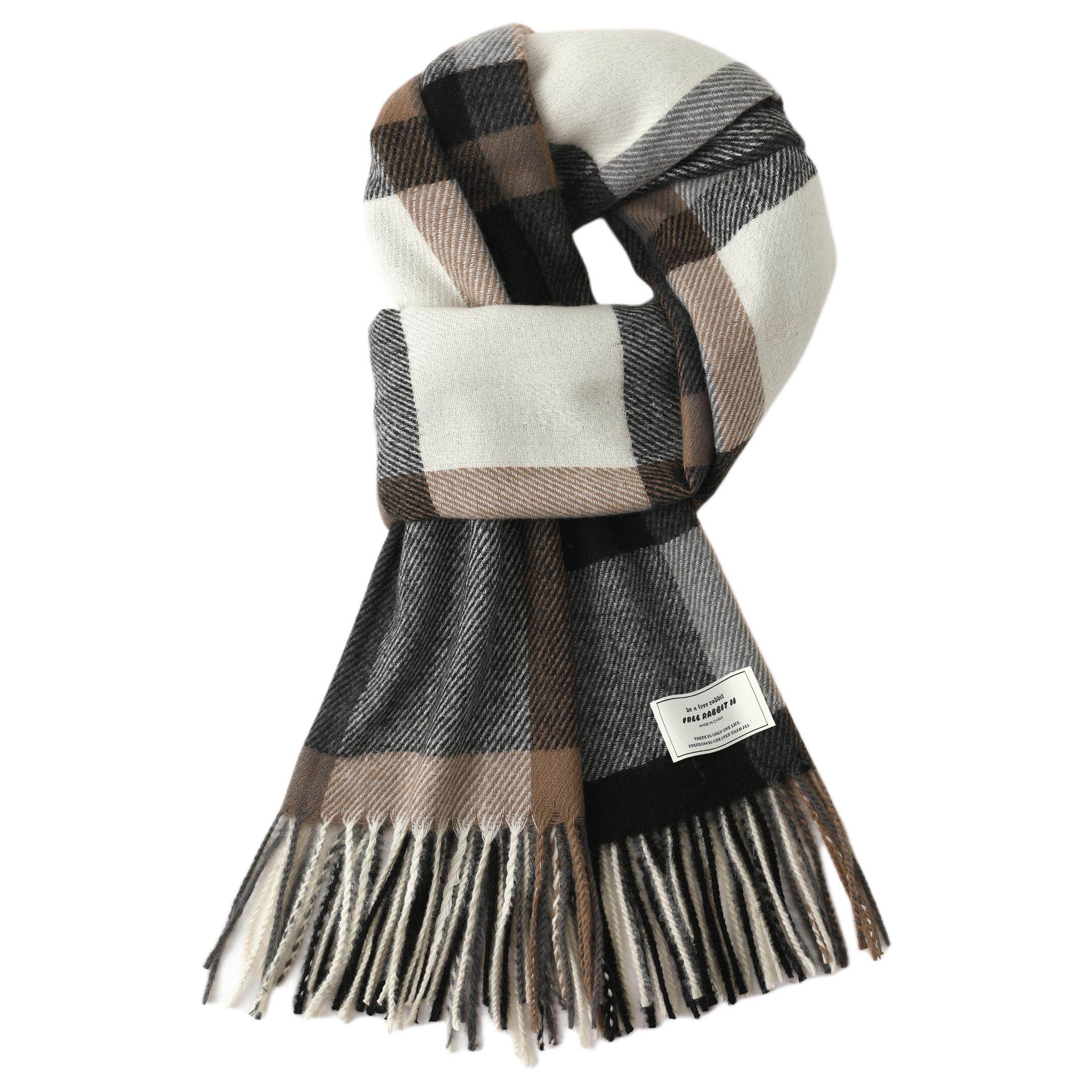 FREE RABBITⅡ 韩版英伦格子加厚流苏披肩围脖秋冬季防寒保暖围巾