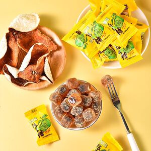 吉野熊爆浆陈皮软糖酸甜口味办公解腻小零食夹心糖果年货喜糖散装