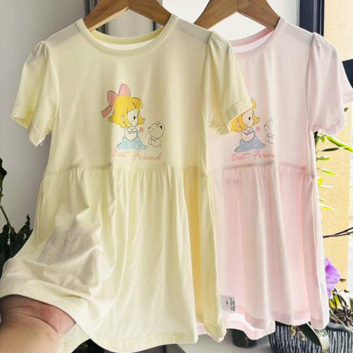 女童夏季薄款冰丝莫代尔睡裙