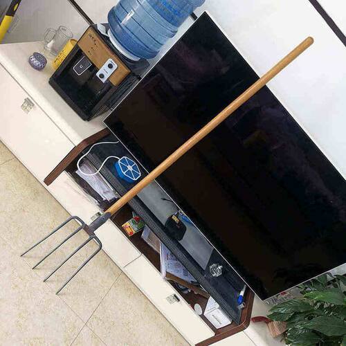 农用四股钢叉本色加粗牛粪叉锰钢淬火翻地起大葱垃圾农具加粗松土