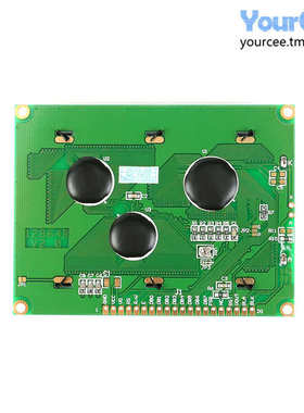 LCD12864液晶显示屏5V焊排针IIC/I2C模块蓝黄绿灰黄屏 带背光