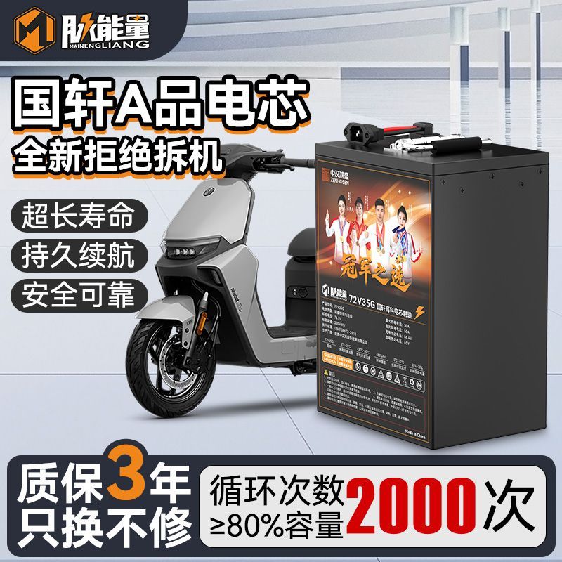 国轩黄金锂电电芯电池72V30Ah型
