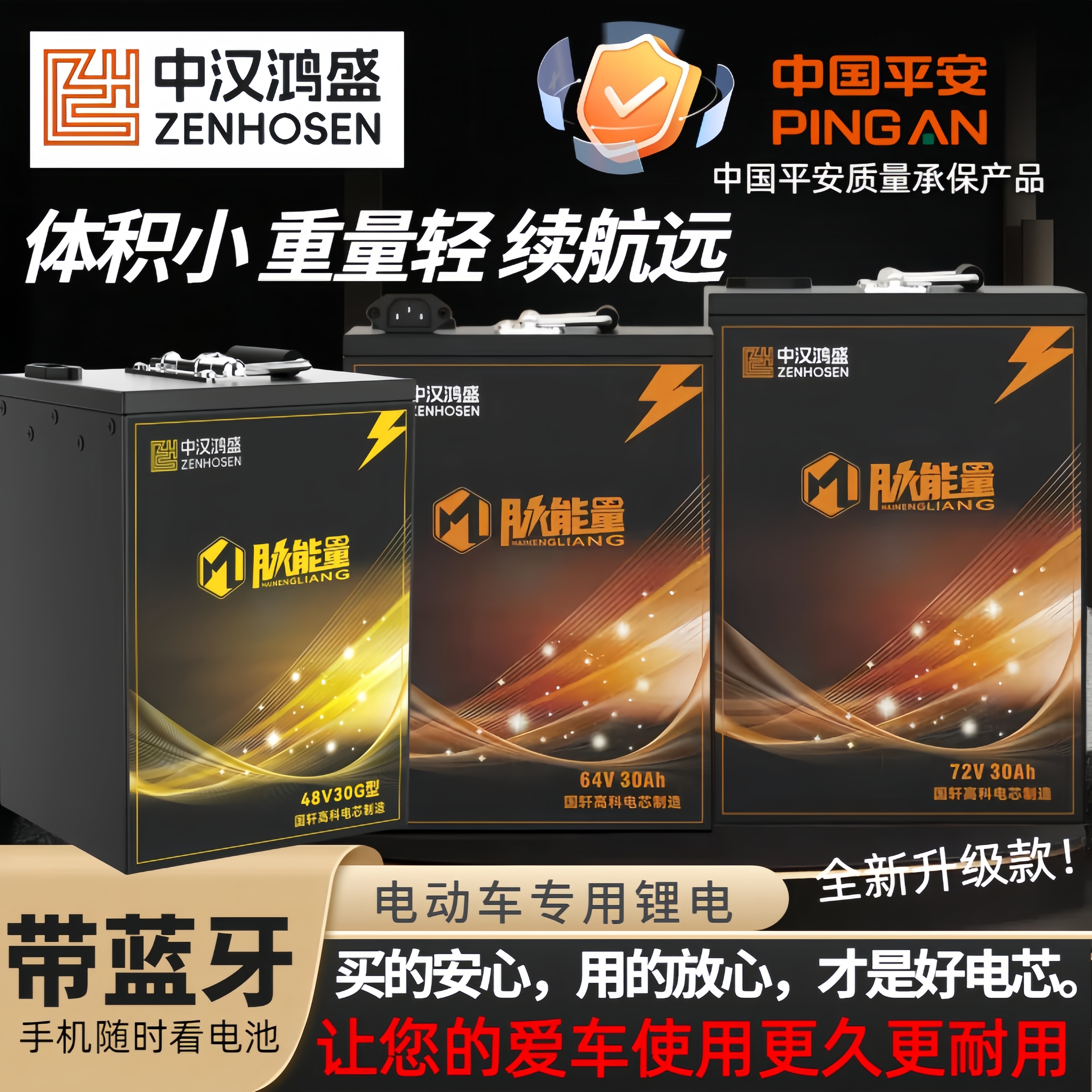 国轩黄金锂电电芯电池72V30Ah型