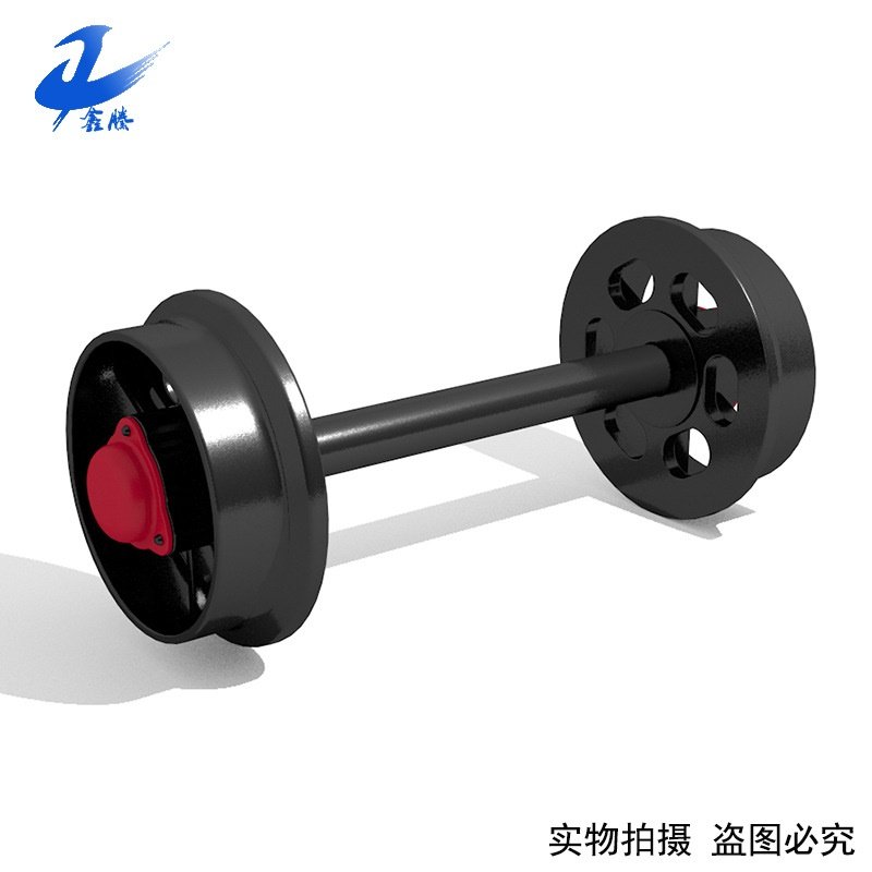 山东生产轴径55mm矿车轮对 铸钢矿车轮 矿用车辆轮对