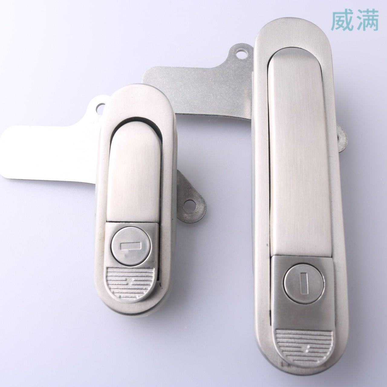 新AB303配电箱电柜锁 AB302不锈钢平面锁跳式把手锁 电气柜工业锁