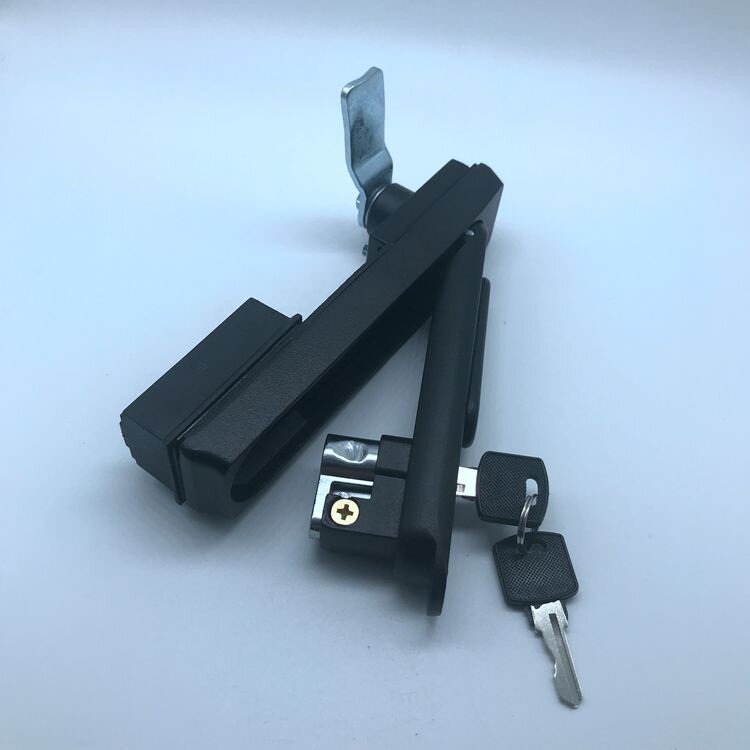MS840-2黑色平面锁，电柜门锁，开关柜门锁，通信通讯机箱机柜锁