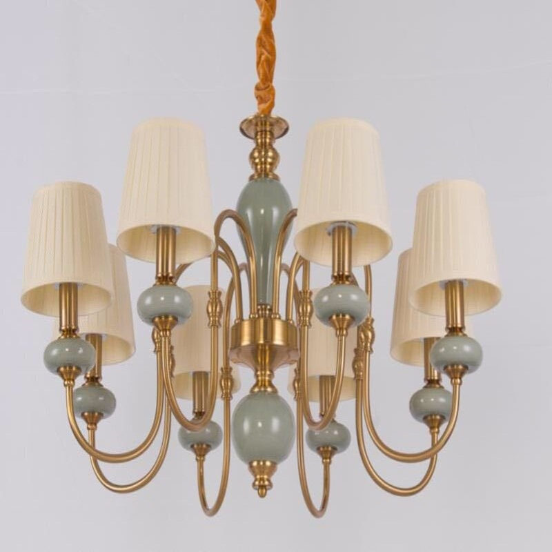 美式吊灯全铜简约复古卧室餐厅灯法式田园灯饰欧式客厅灯A3001号