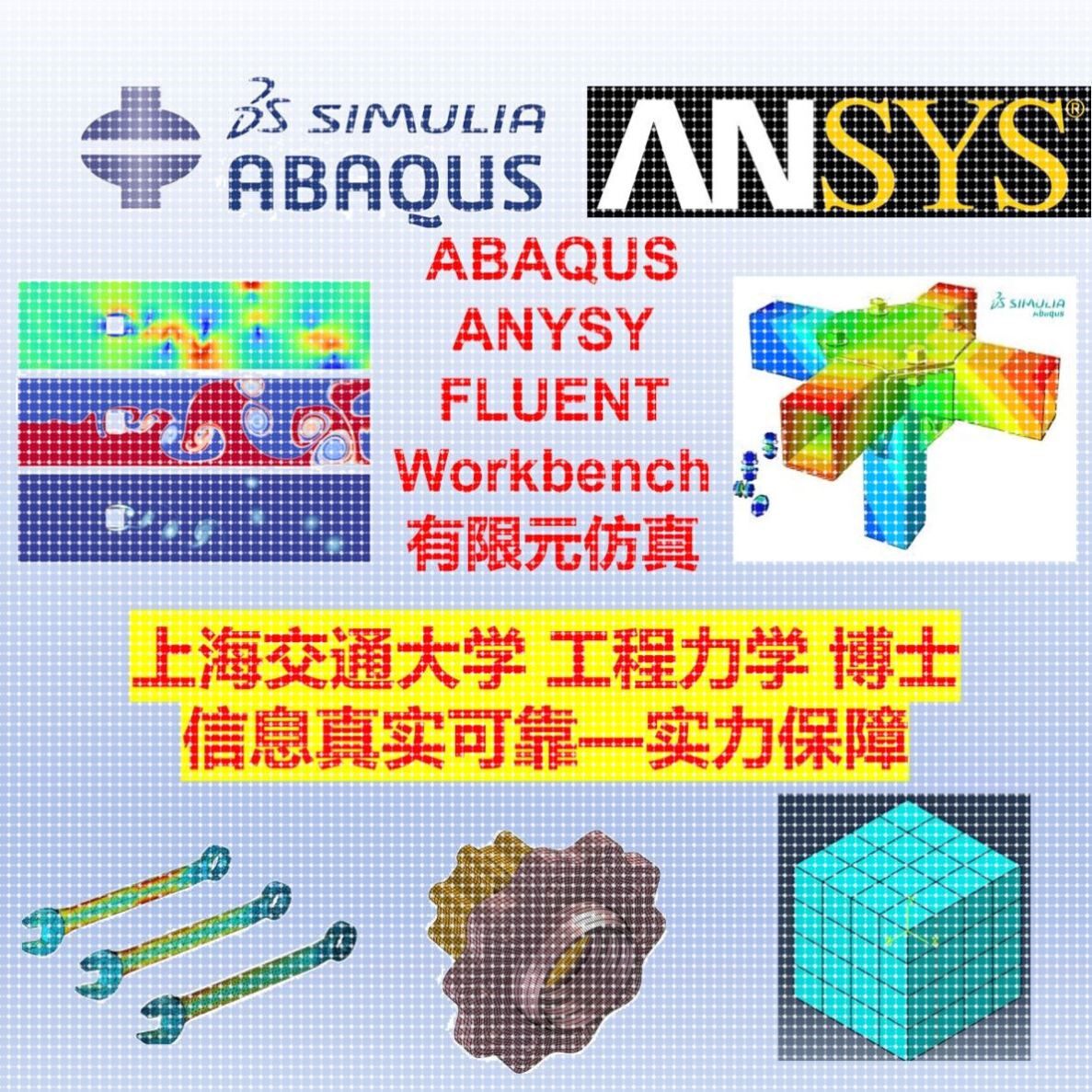 ANSYS有限元静力生物医学模拟ABAQUS力学电磁仿真Fluent流体数值