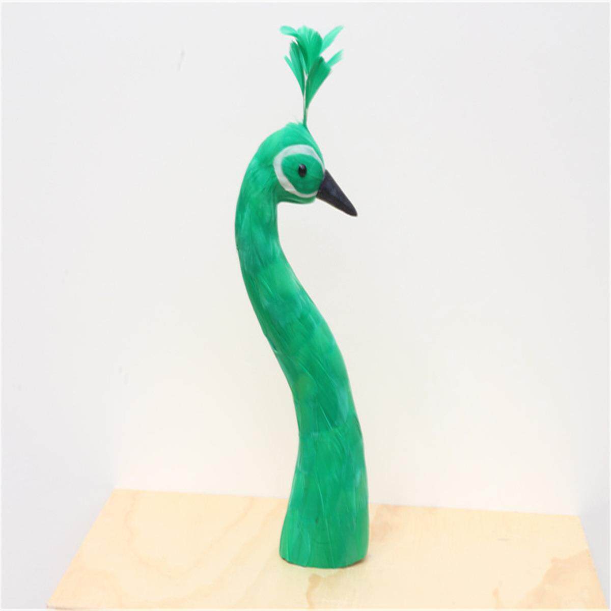 仿真孔雀头模型宴道具仿真羽毛孔雀头餐桌模型摆件白孔雀仿真动物