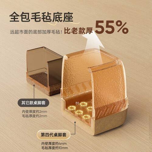 静音椅子脚垫防滑耐磨矽胶脚套桌椅脚凳脚垫片家俱餐椅桌脚保护套