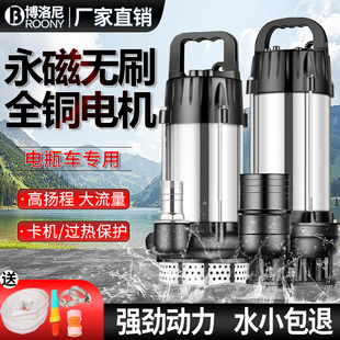 无刷直流潜水泵48V60V72V高扬程家用电动电瓶车农用抽水机抽水泵