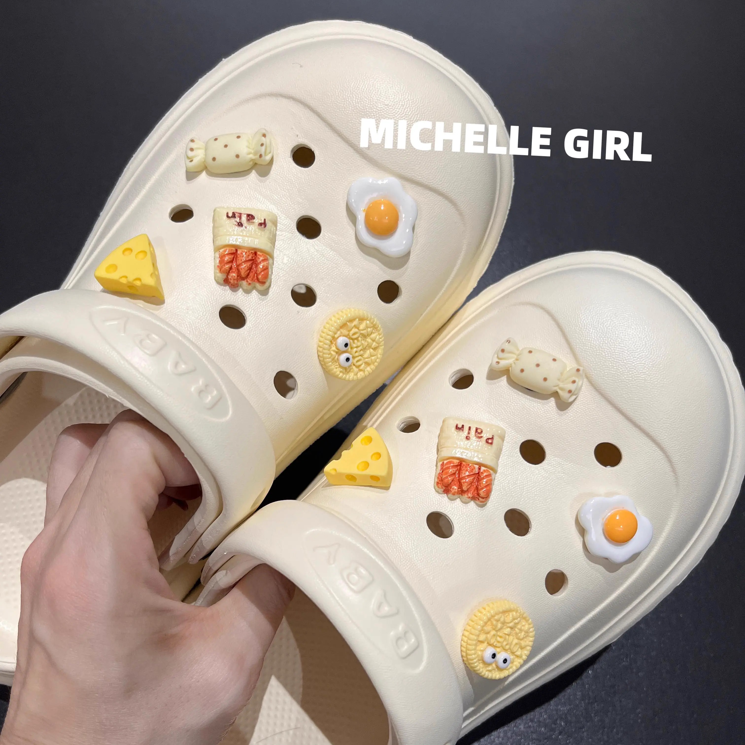 MichelleGirl洞洞鞋食物配饰