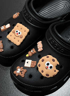Michelle girl 可拆卸洞洞鞋diy立体饼干食物扣饰鞋扣装饰配件